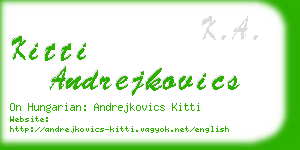 kitti andrejkovics business card